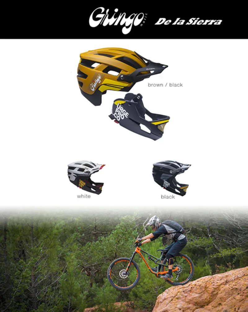 Urge Gringo De La Sierra Full Face MTB/Enduro Helmet Grey Blue S/M L/XL-5